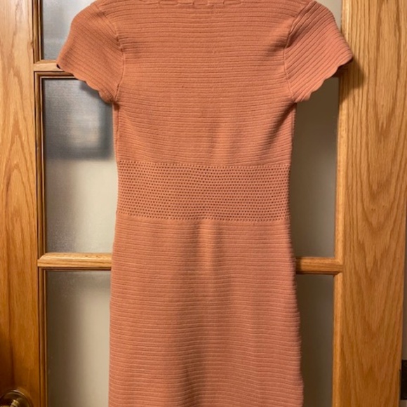 Wilfred | Reception Dress | Pointelle Knit Mini | Soft Terracotta | Size S - Picture 8 of 8